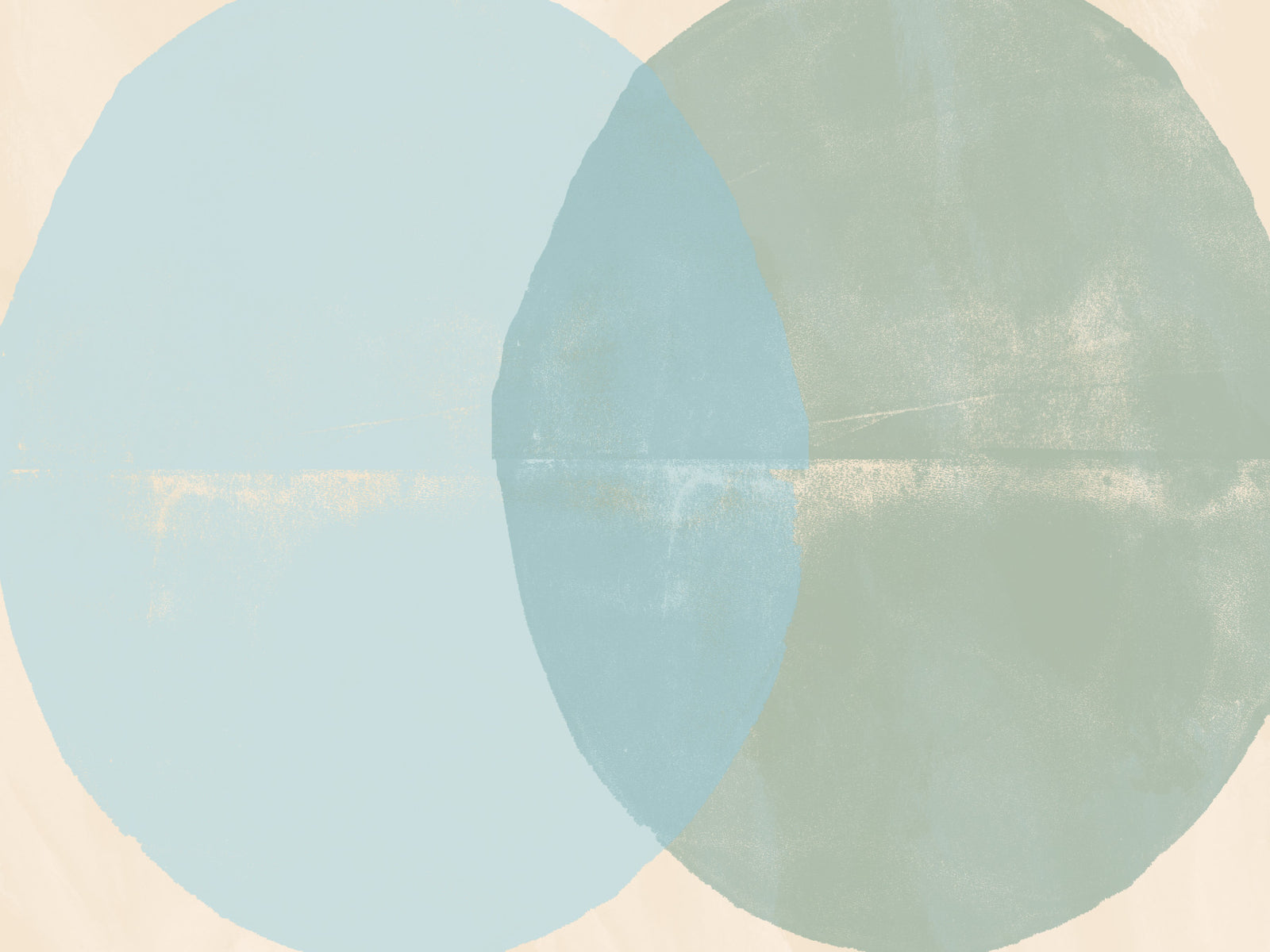 Sage and Blue Geometric Arcs Wall Mural in your room