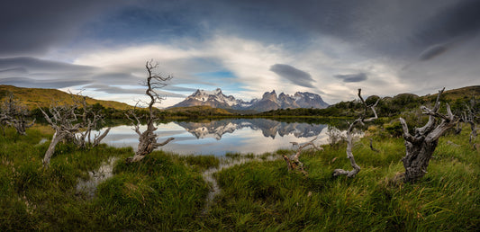 Patagonian Mountain Reflection Wall Mural
