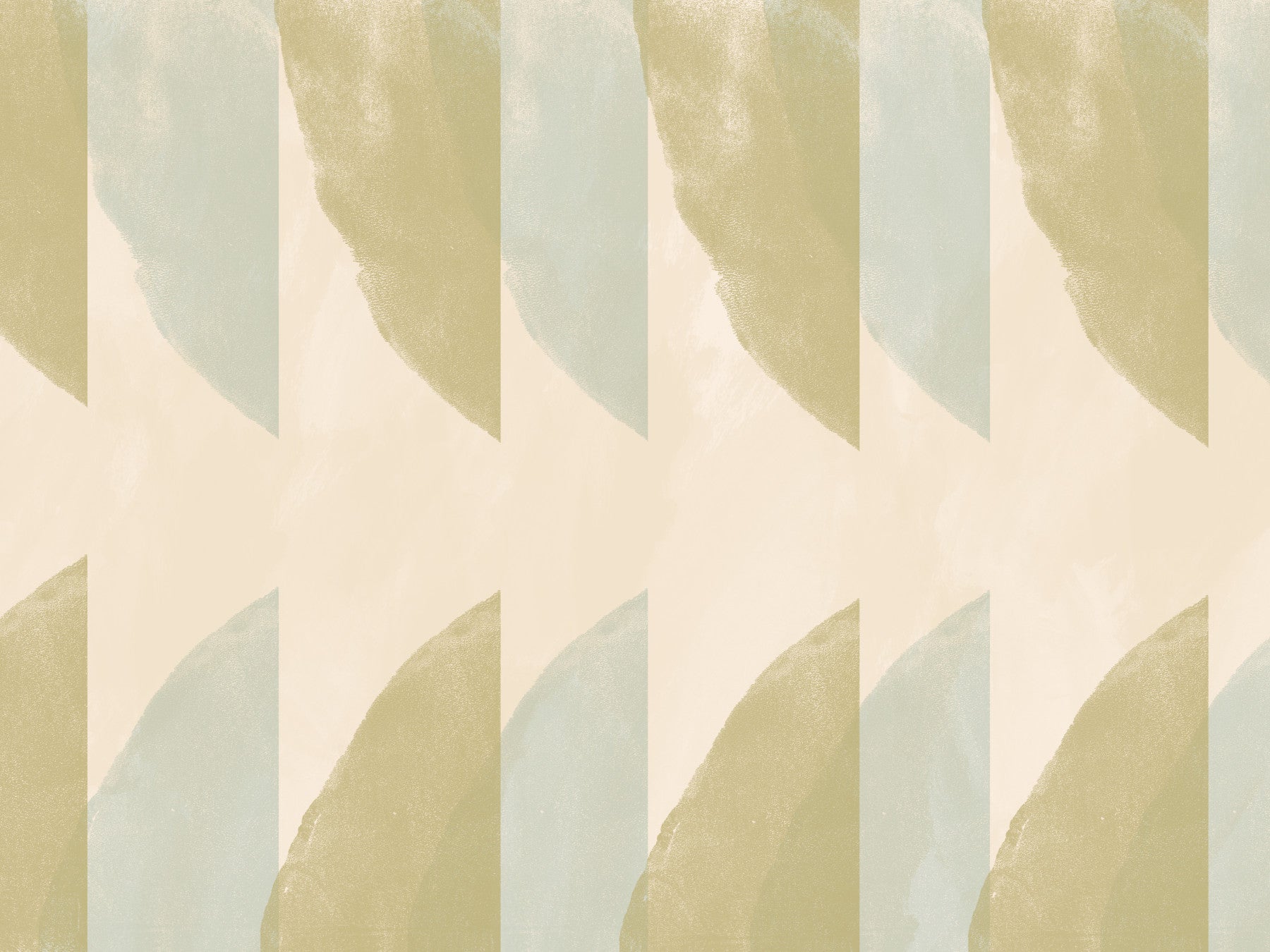 Abstract Sage and Sand Geometric Arches Wallpaper⁠