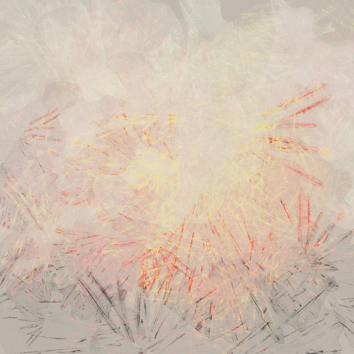 Abstract Golden Dawn Wisps Wall Mural in your room — zoomed