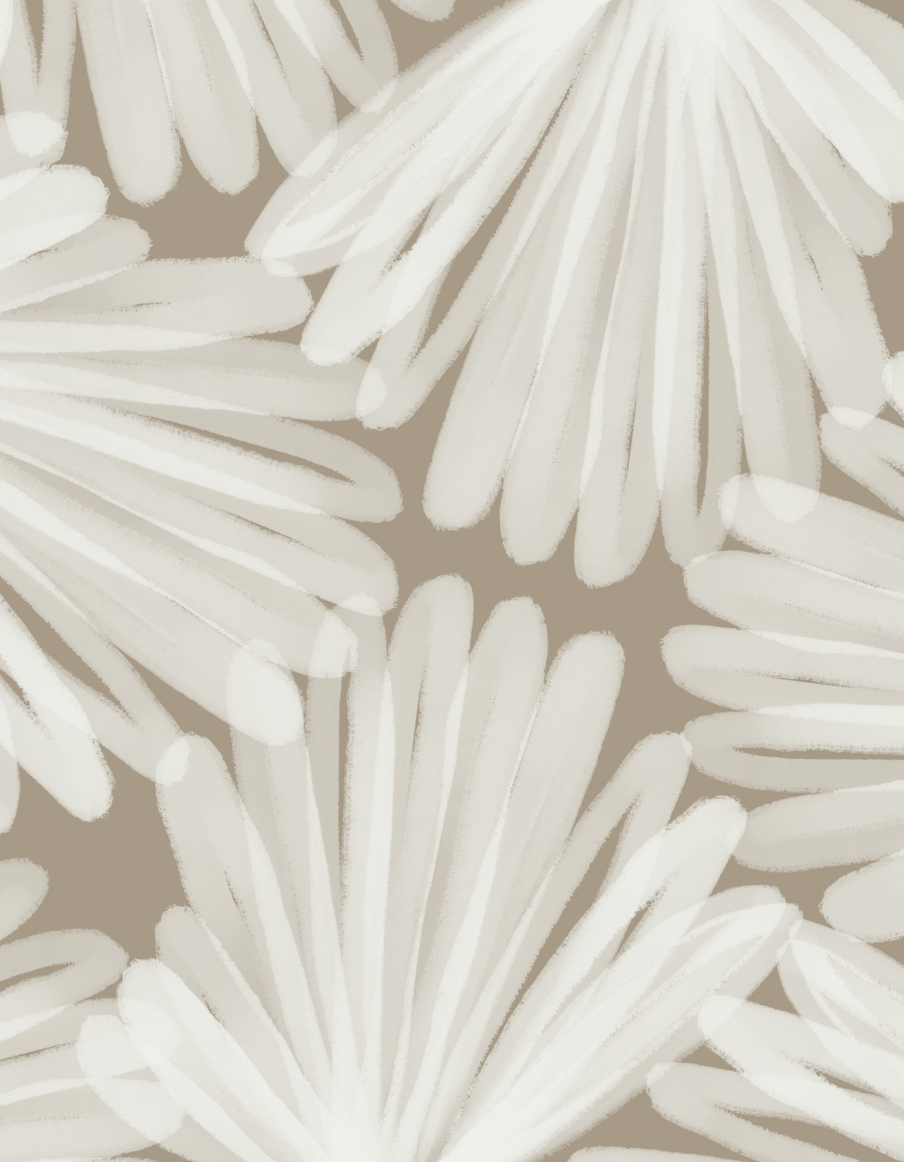 Minimalist Bloom Layers Wall Mural in your room — zoomed