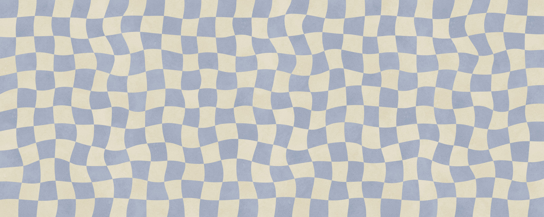 Wavy Checked Soft Blue Grid Wall Mural