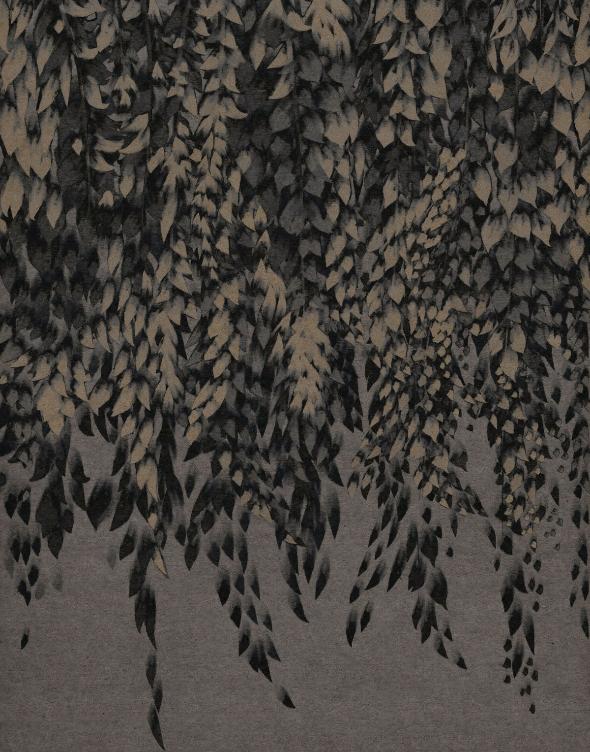 Ink-Wash Trailing Willow Study Wall Mural in your room
