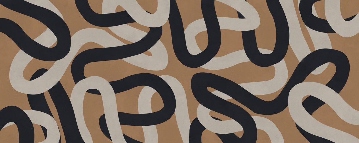 Intertwined Earthy Curves Wall Mural in your room — zoomed