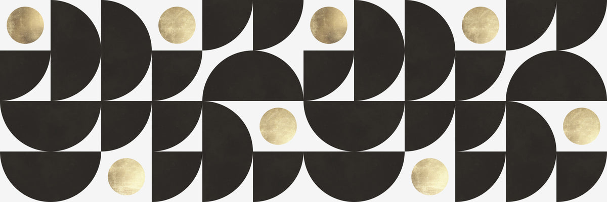 Abstract Gold Sunburst Monochrome Art Wall Mural in your room — zoomed