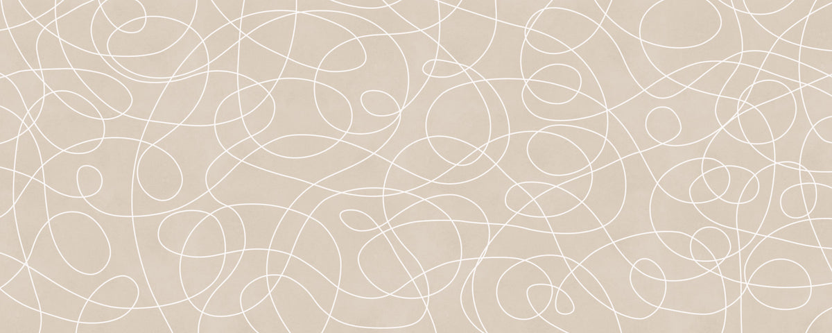 Minimalist Soft Beige Line Art Wall Mural in your room