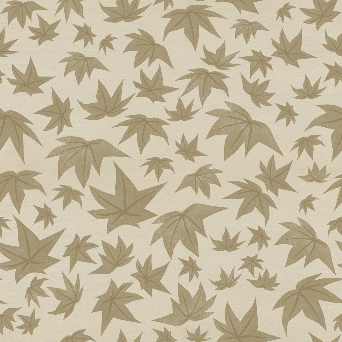 Japanese Maple Leaves - Soft Beiges Wallpaper⁠