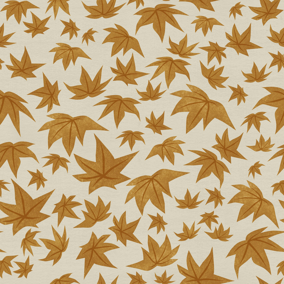 Japanese Maple Leaves - Mustard Wallpaper⁠ in your room — zoomed