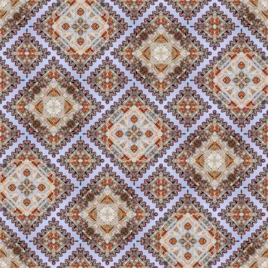 Rustic Diamond Lattice Mosaic Wallpaper⁠