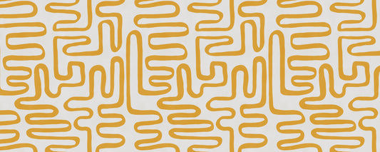 Golden Maze Linear Pattern Wall Mural