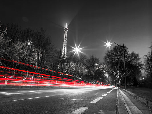 Night in Paris Cityscape Wall Mural