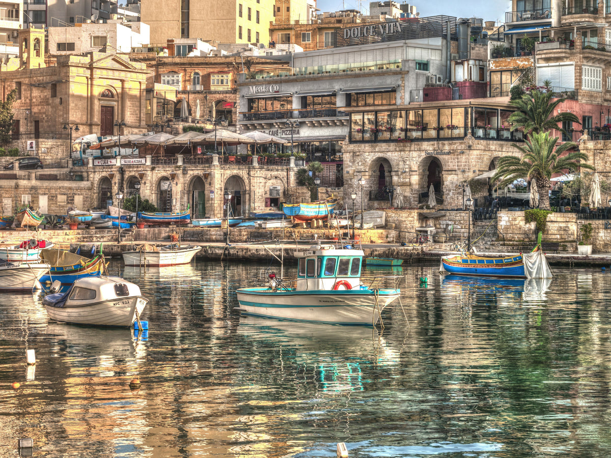 Coastal Italian Fishing Village Wall Mural in your room — zoomed