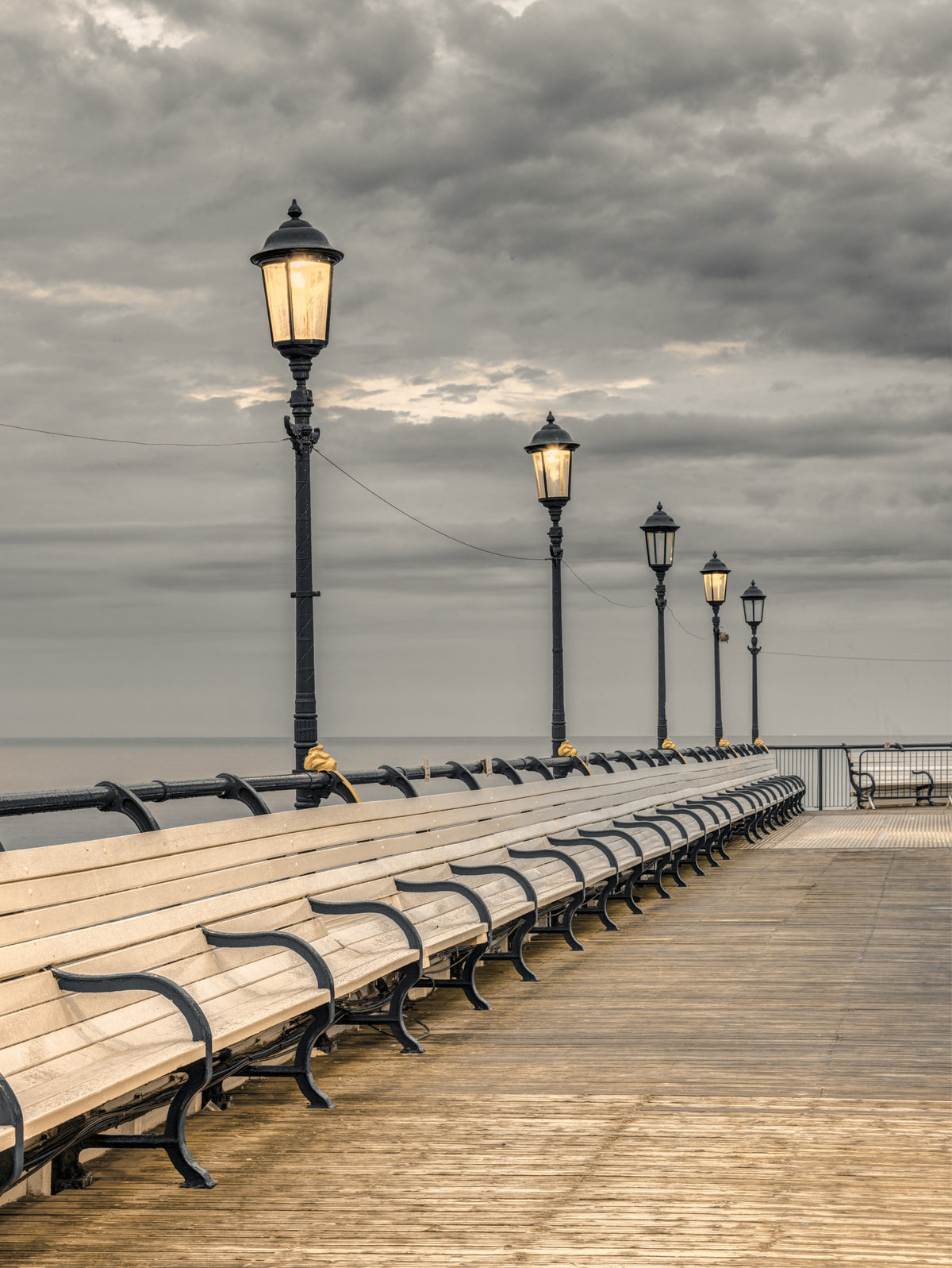 Evening Boardwalk Perspective Wall Mural in your room — zoomed
