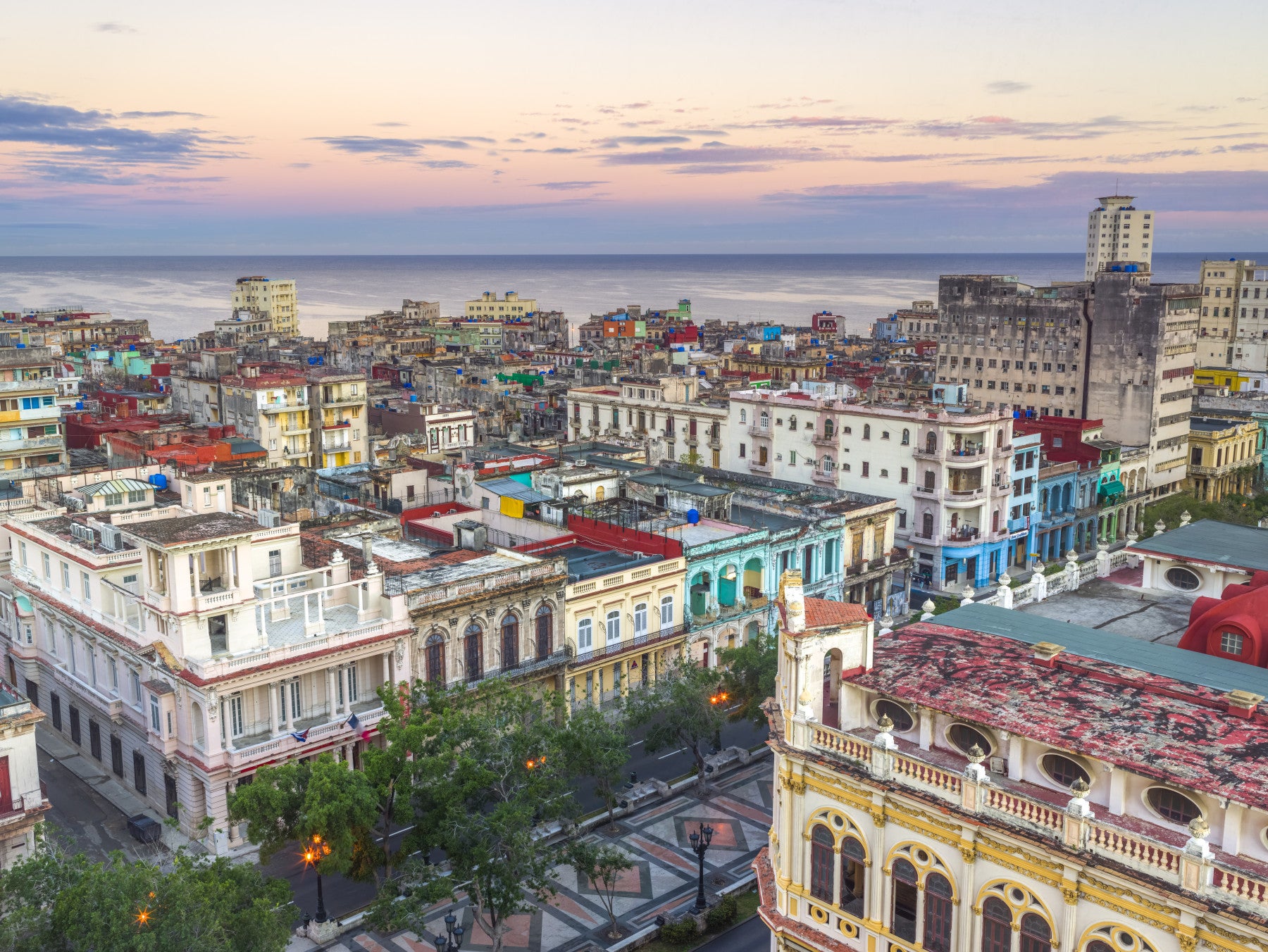 Colonial Havana Sunset Vista Wall Mural in your room — zoomed
