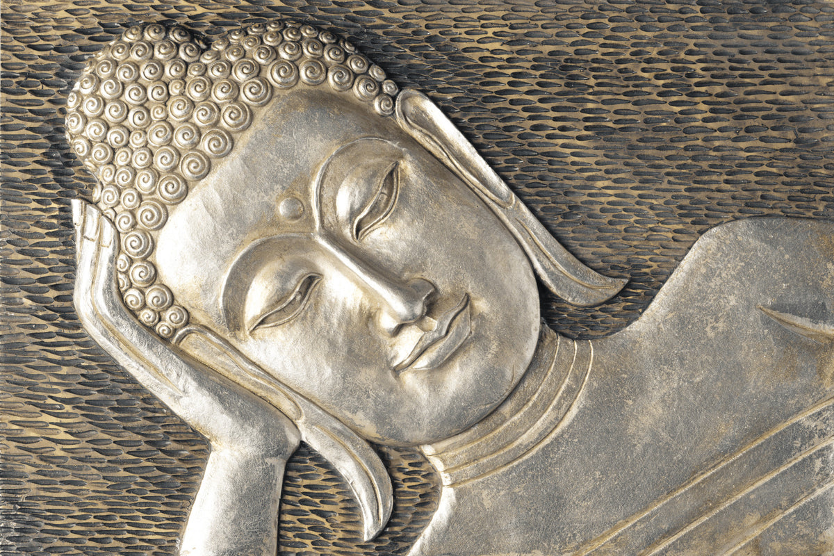 Meditative Metallic Sculpture Surface Wall Mural in your room — zoomed