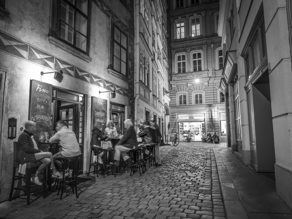 Classic Cobblestone Bistro Wall Mural in your room