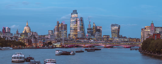 Thames River Urban Twilight Wall Mural