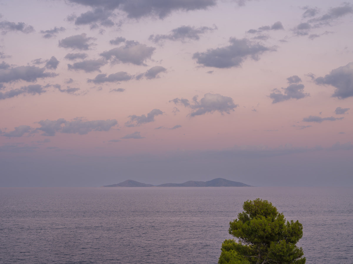 Ethereal Island Dusk Wall Mural in your room — zoomed