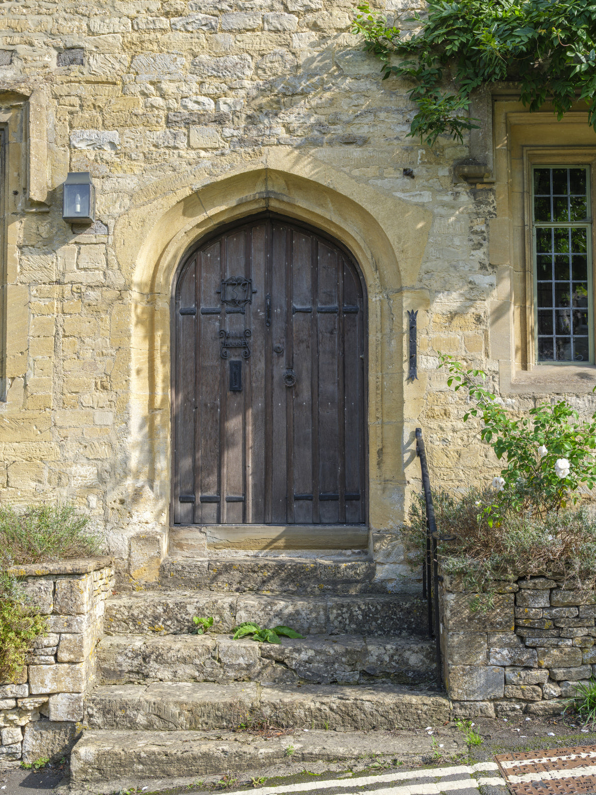 Aged Timber Archway and Stonework Wall Mural in your room — zoomed