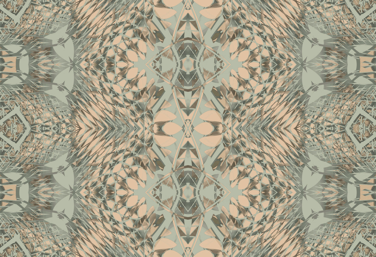Blush & Sage Botanical Baroque - BELLAGIO Wallpaper⁠ in your room — zoomed