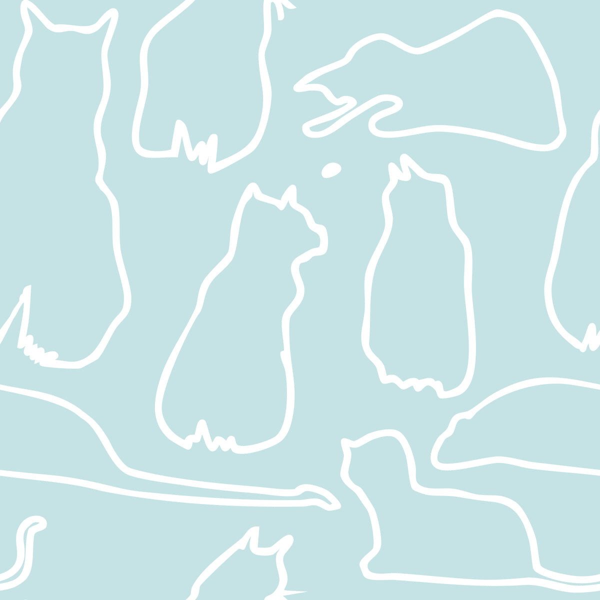 Munki and the Spot - Water & White Wallpaper⁠ in your room