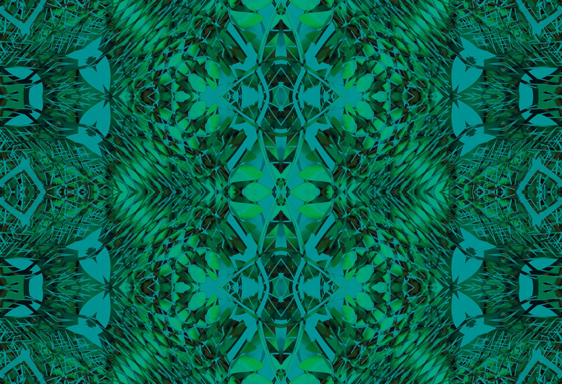 Emerald Green Botanical Baroque - BELLAGIO Wallpaper⁠