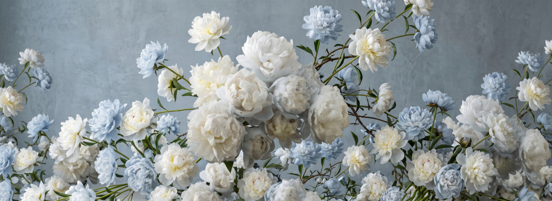 Ethereal Blue Blossom Wall Mural