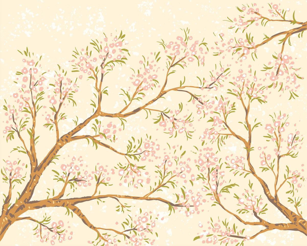Pink Blossoms Wall Mural in your room