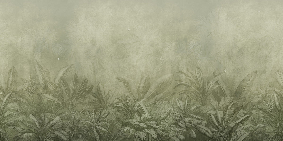 Jungle Mists - Olive Wall Mural in your room