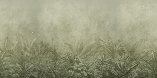Jungle Mists - Olive Wall Mural