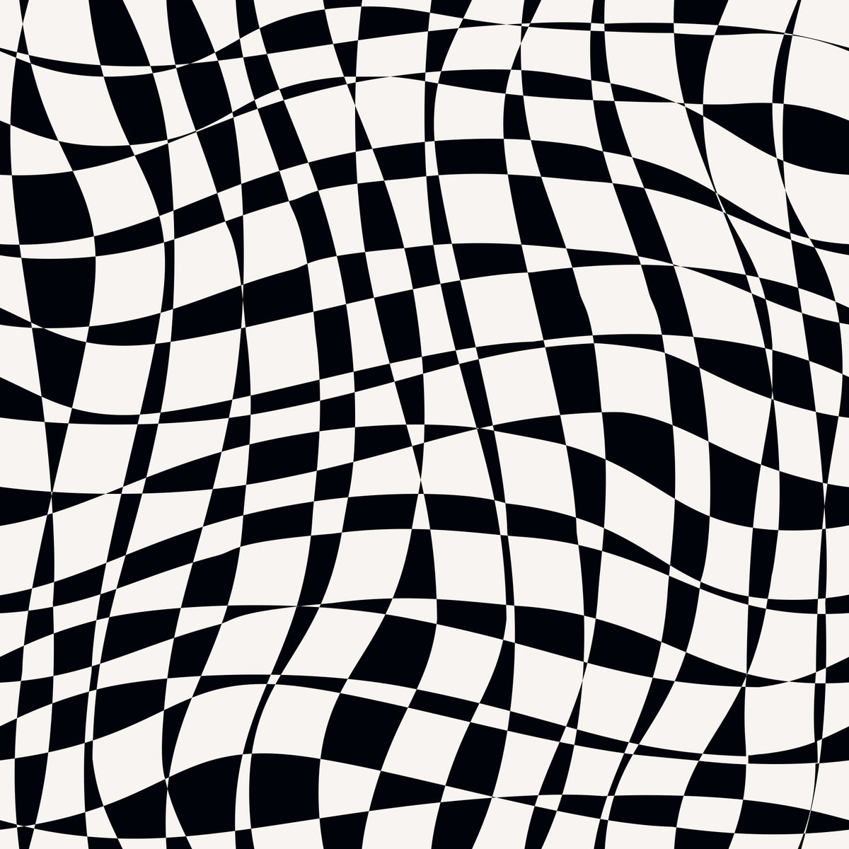 Warped Monochrome Checkerboard Wallpaper⁠ in your room — zoomed