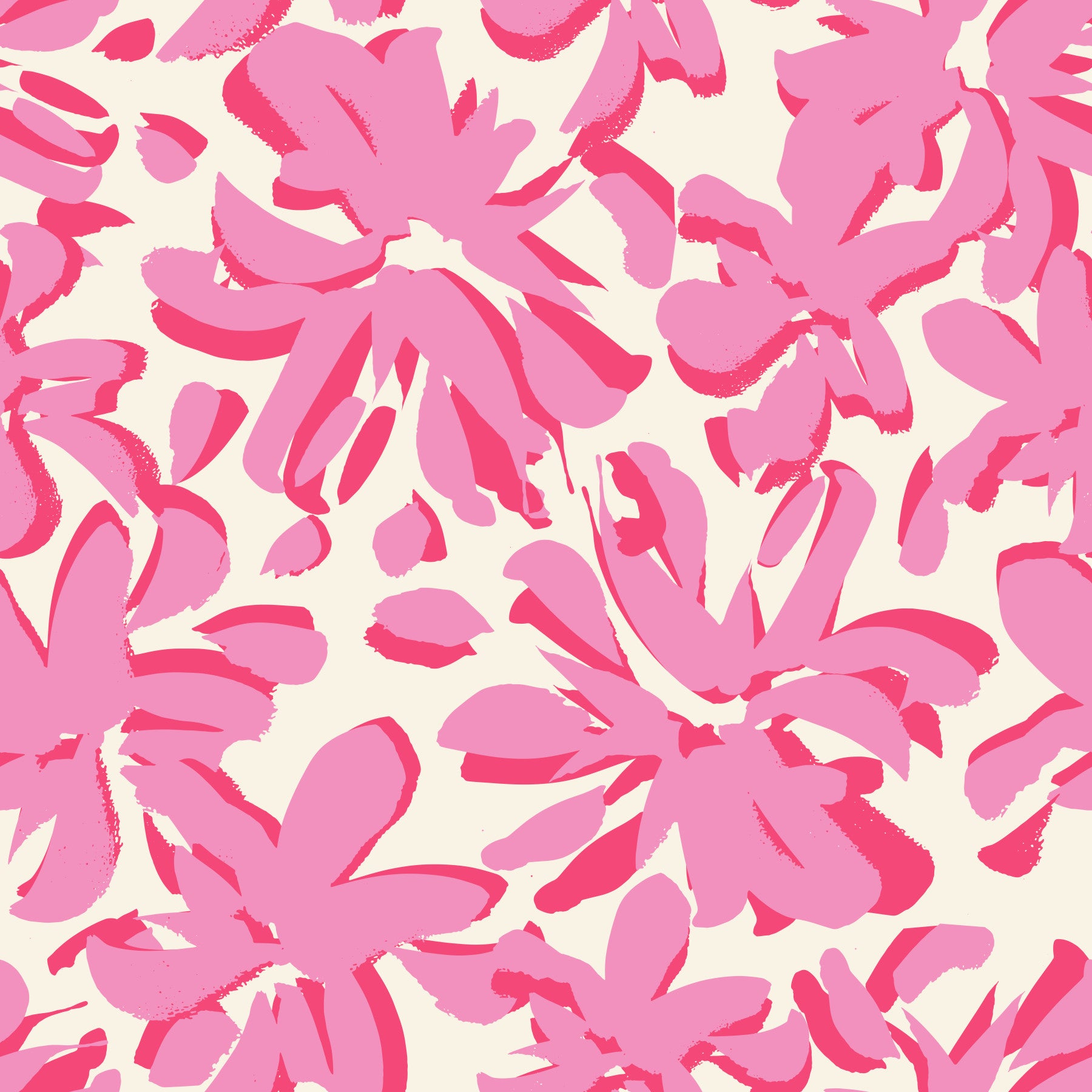 Abstract Pink Floral Brushstrokes Wallpaper⁠