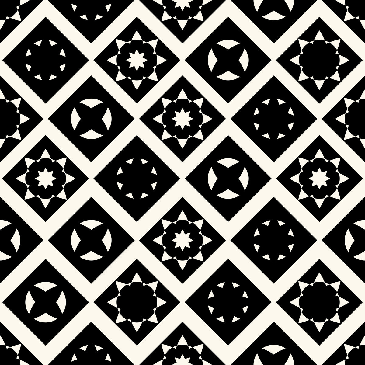 Abstract Star Diamond Tile Wallpaper⁠ in your room