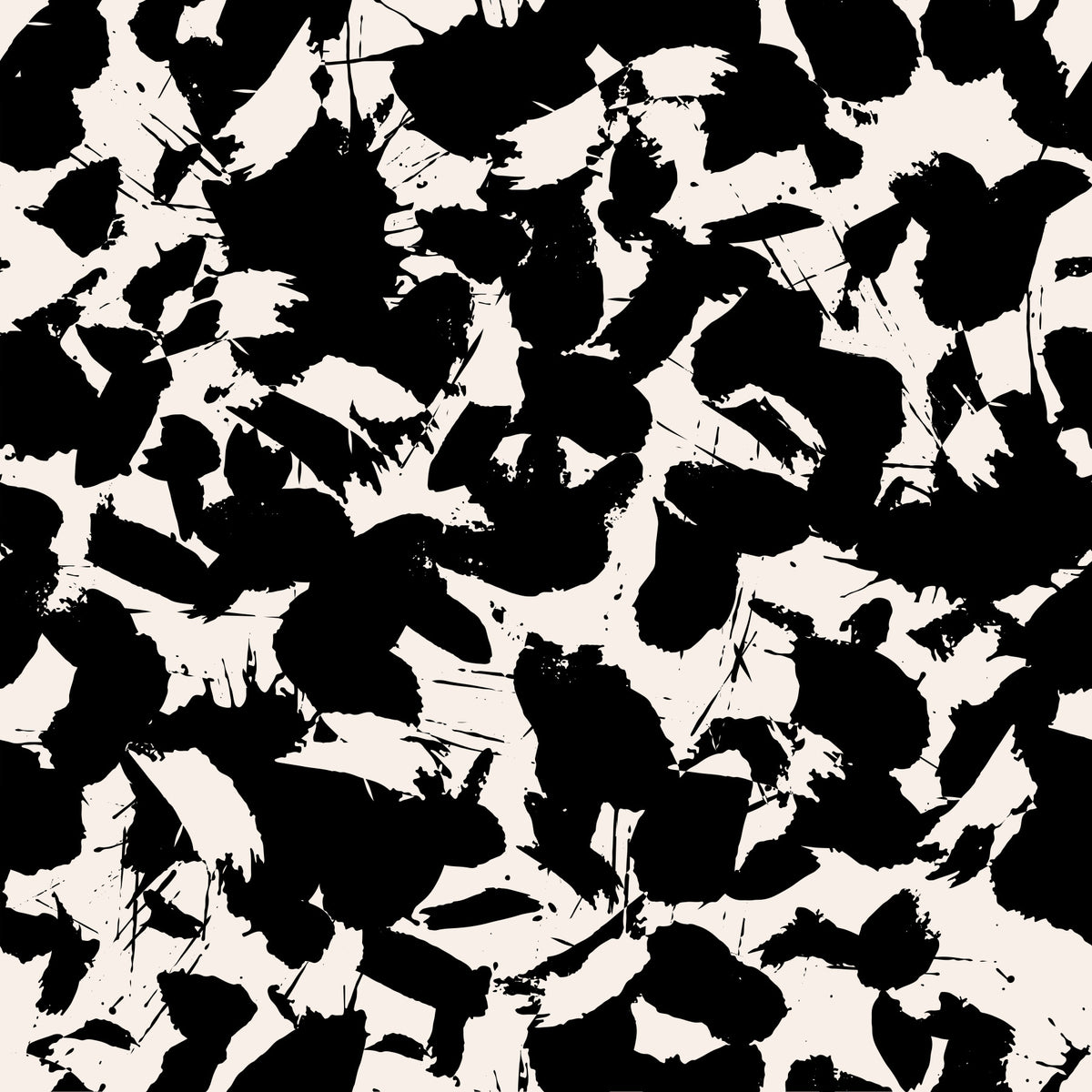 Monochromatic Ink Splatter Abstract Wallpaper⁠ in your room
