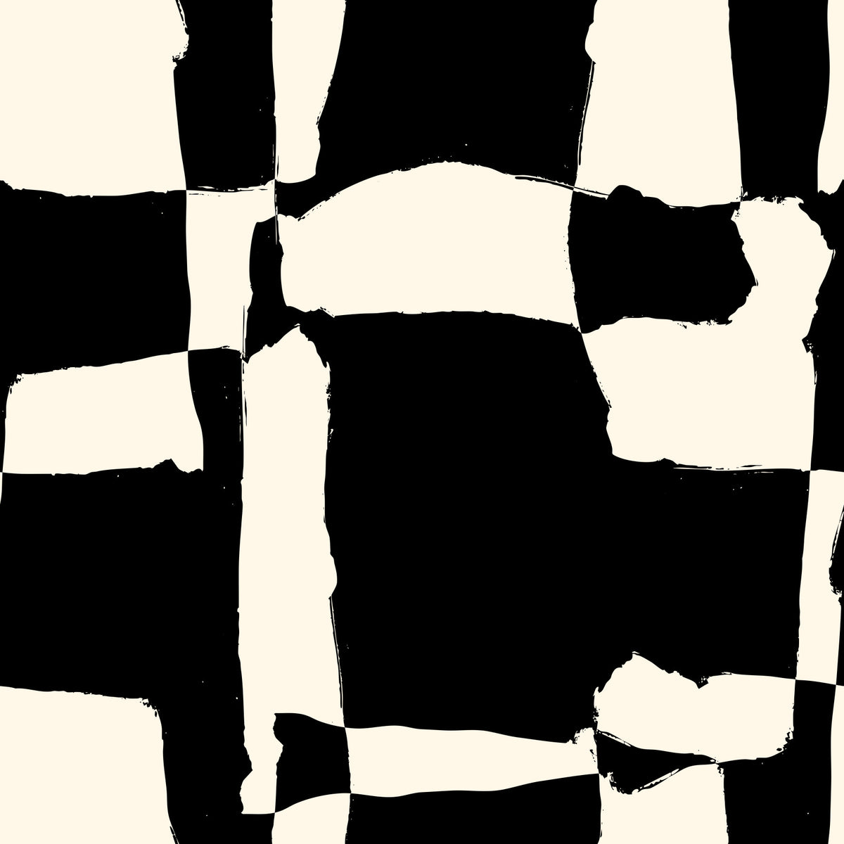 Hand-Drawn Monochrome Blocks Wallpaper⁠ in your room