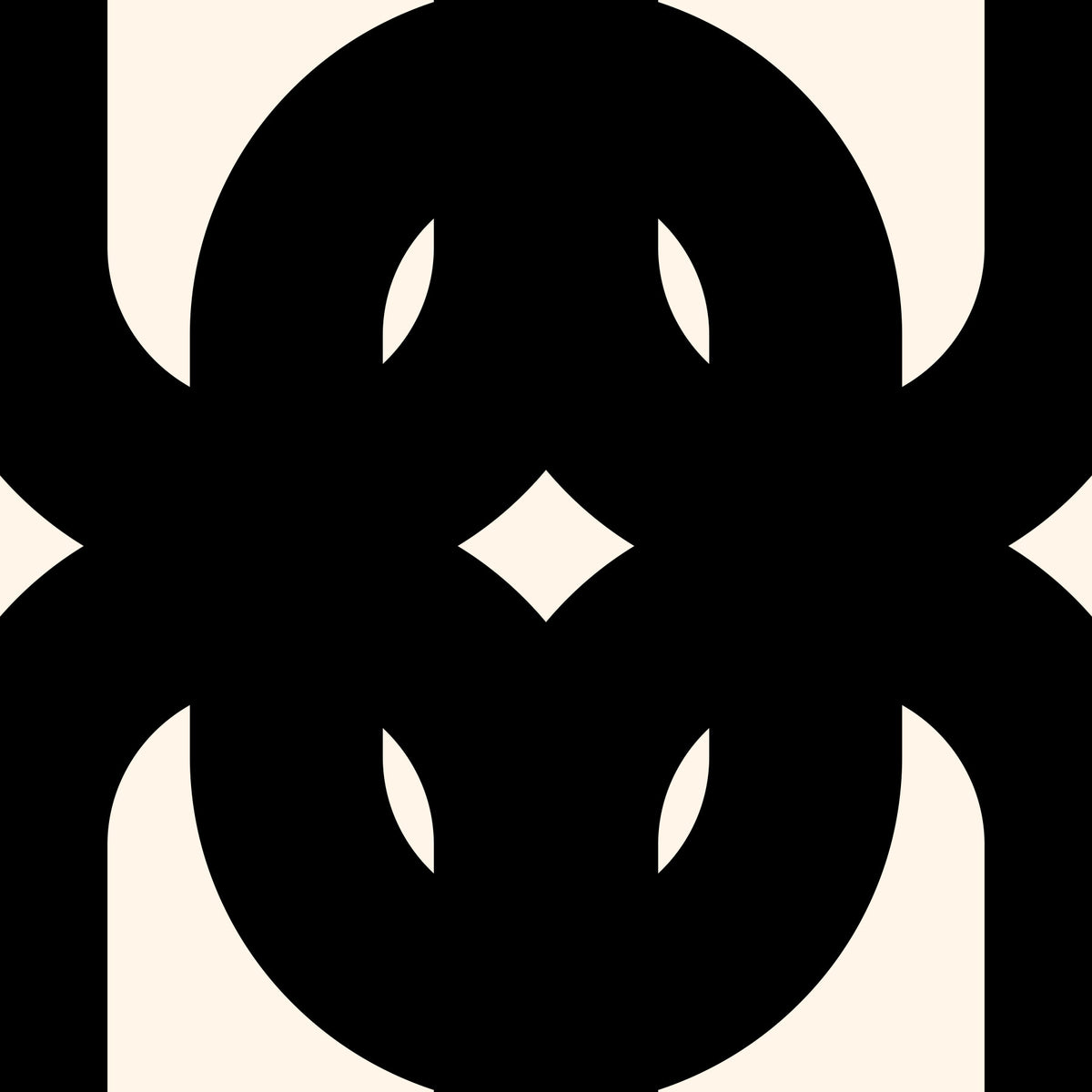 Graphic Modern Interlocking Pattern Wallpaper⁠ in your room — zoomed