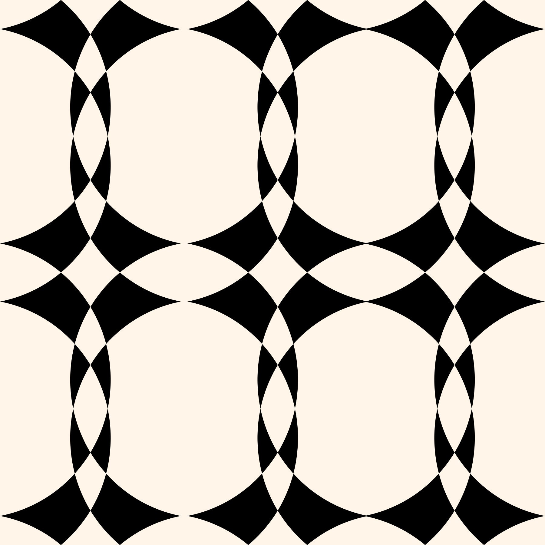 Modern Geometric Interlocking Circle Pattern Wallpaper⁠