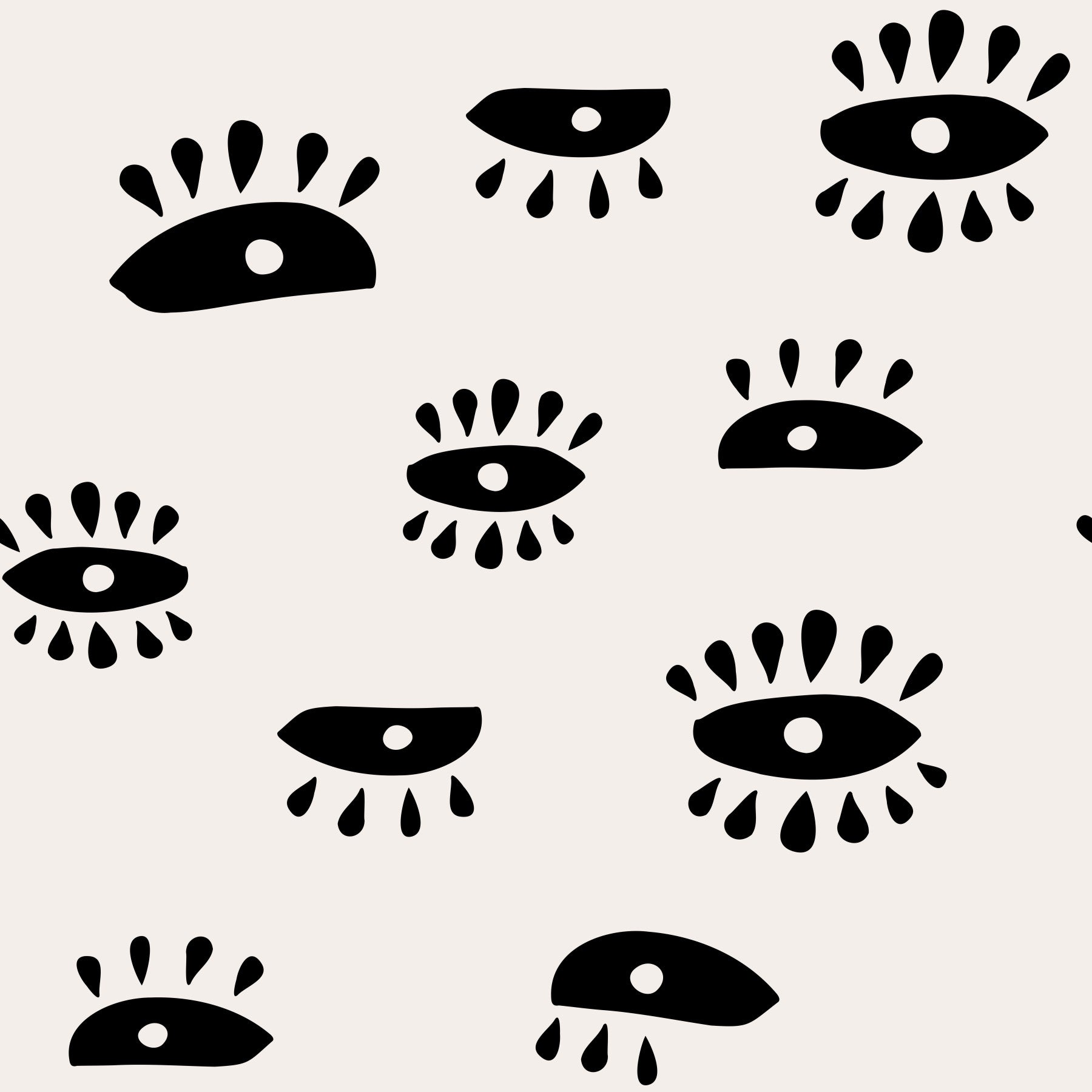 Whimsical Minimalist Eye Illustrations Wallpaper⁠