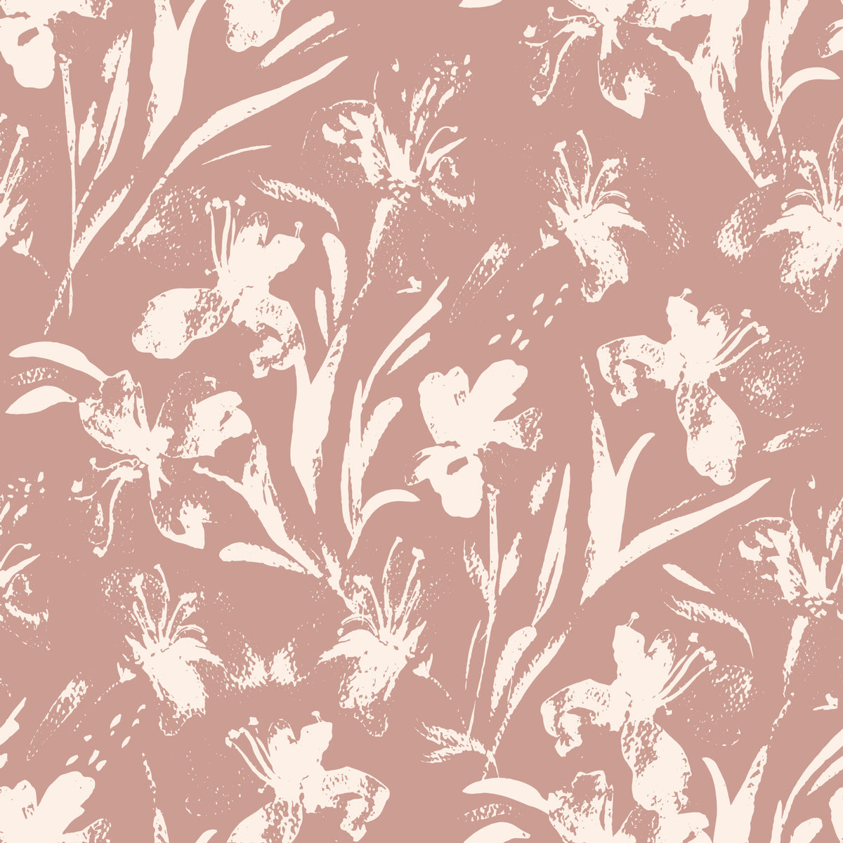 Abstract Floral Earthy Print Wallpaper⁠ in your room
