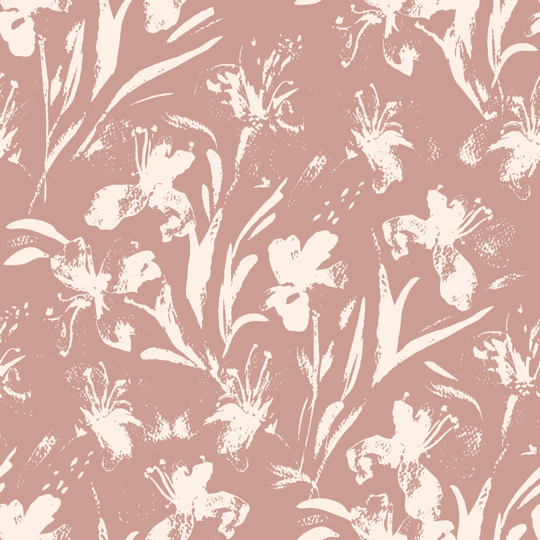Abstract Floral Earthy Print Wallpaper⁠