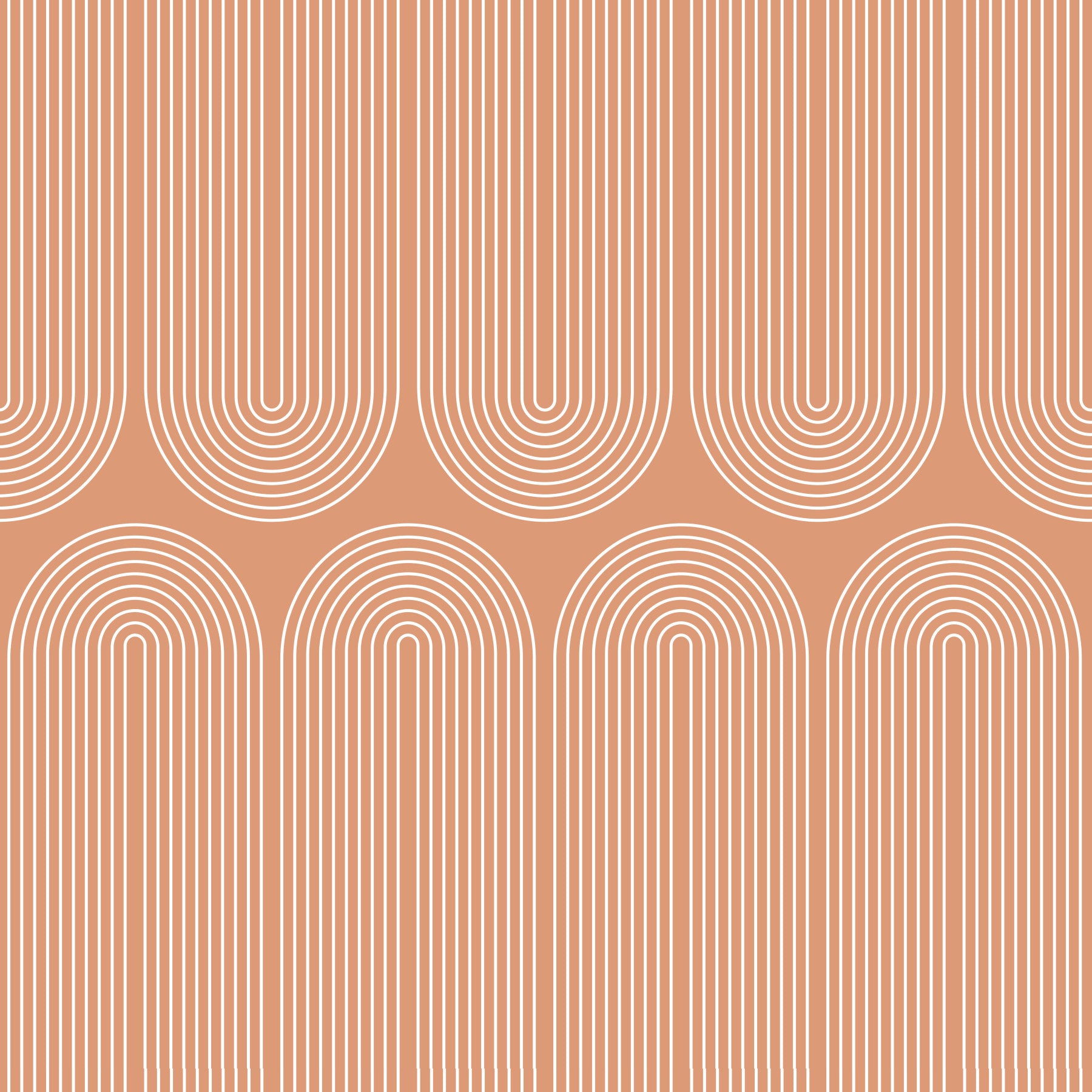 Minimalist Terracotta Arc Pattern Wallpaper⁠