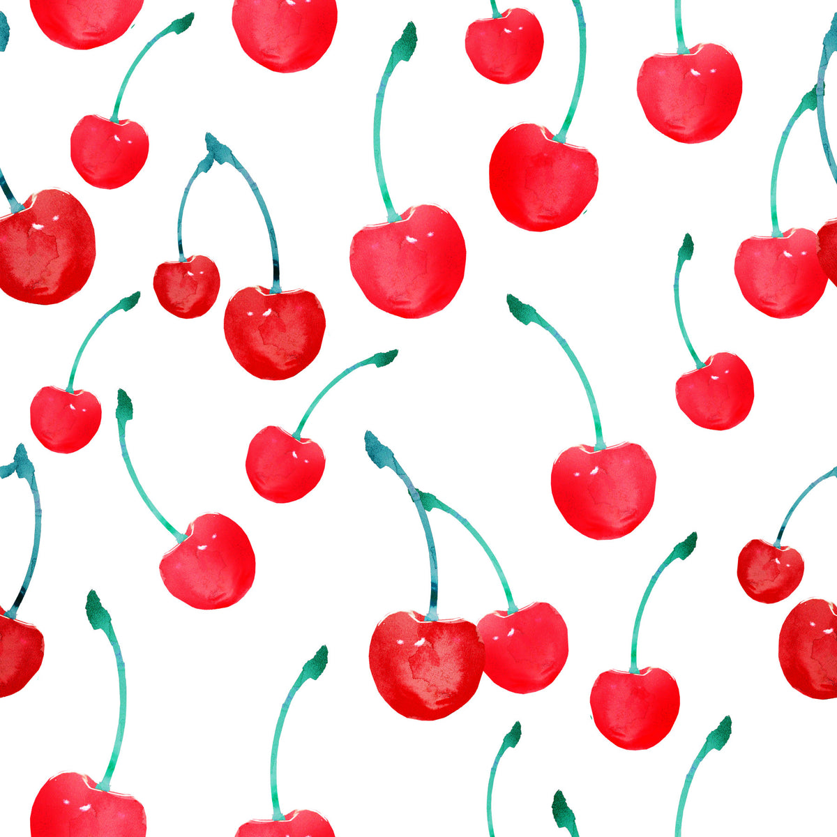 Summer Orchard Cherry Repeat Wallpaper⁠