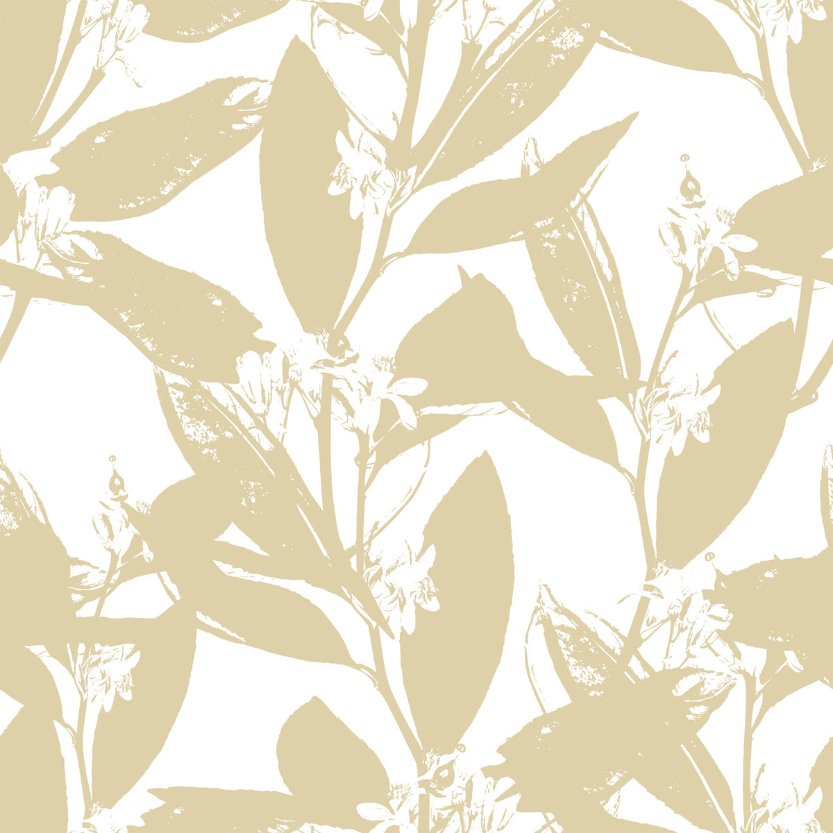 Muted Floral Silhouette Wallpaper⁠ in your room