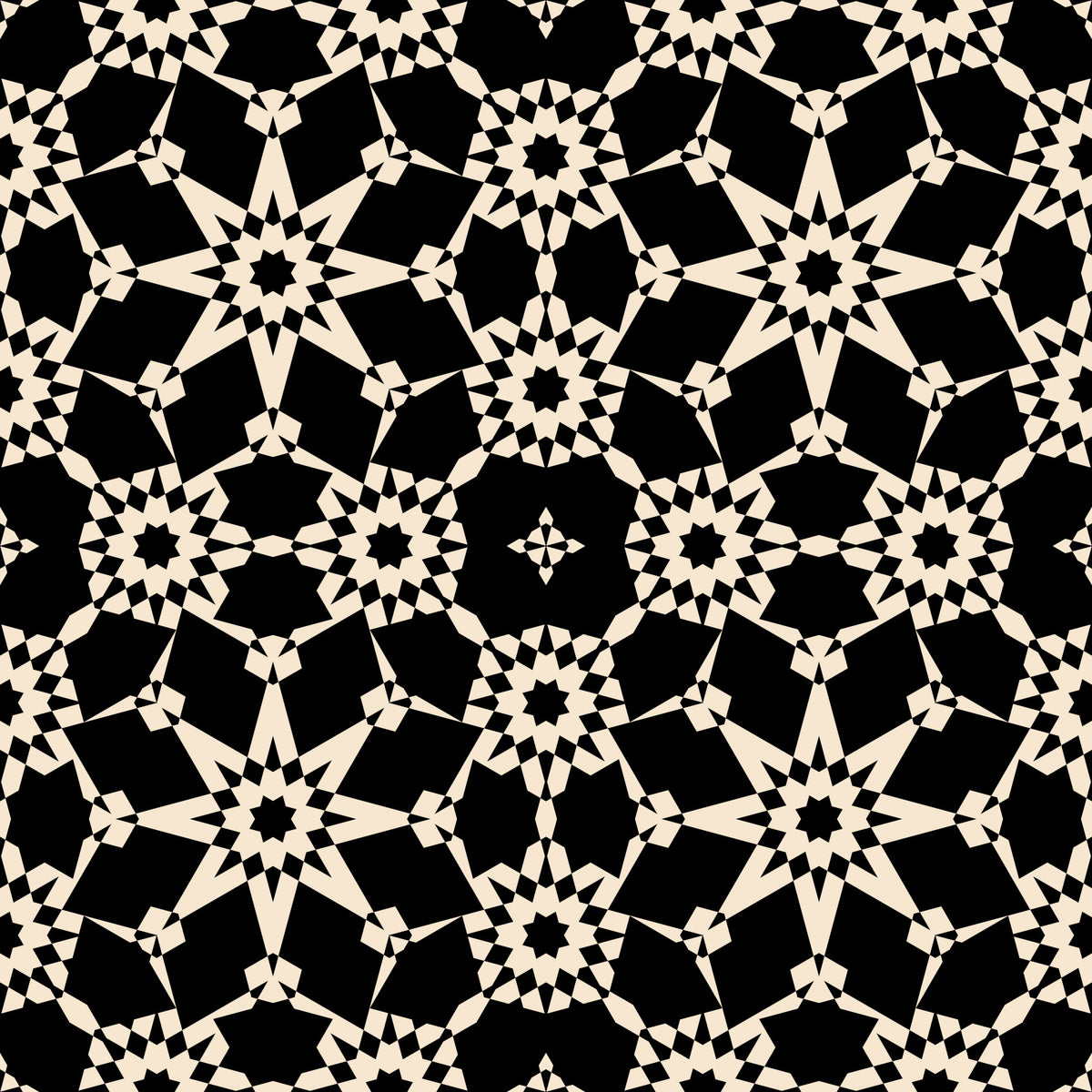 Geometric Arabesque Monochromatic Lattice Wallpaper⁠ in your room