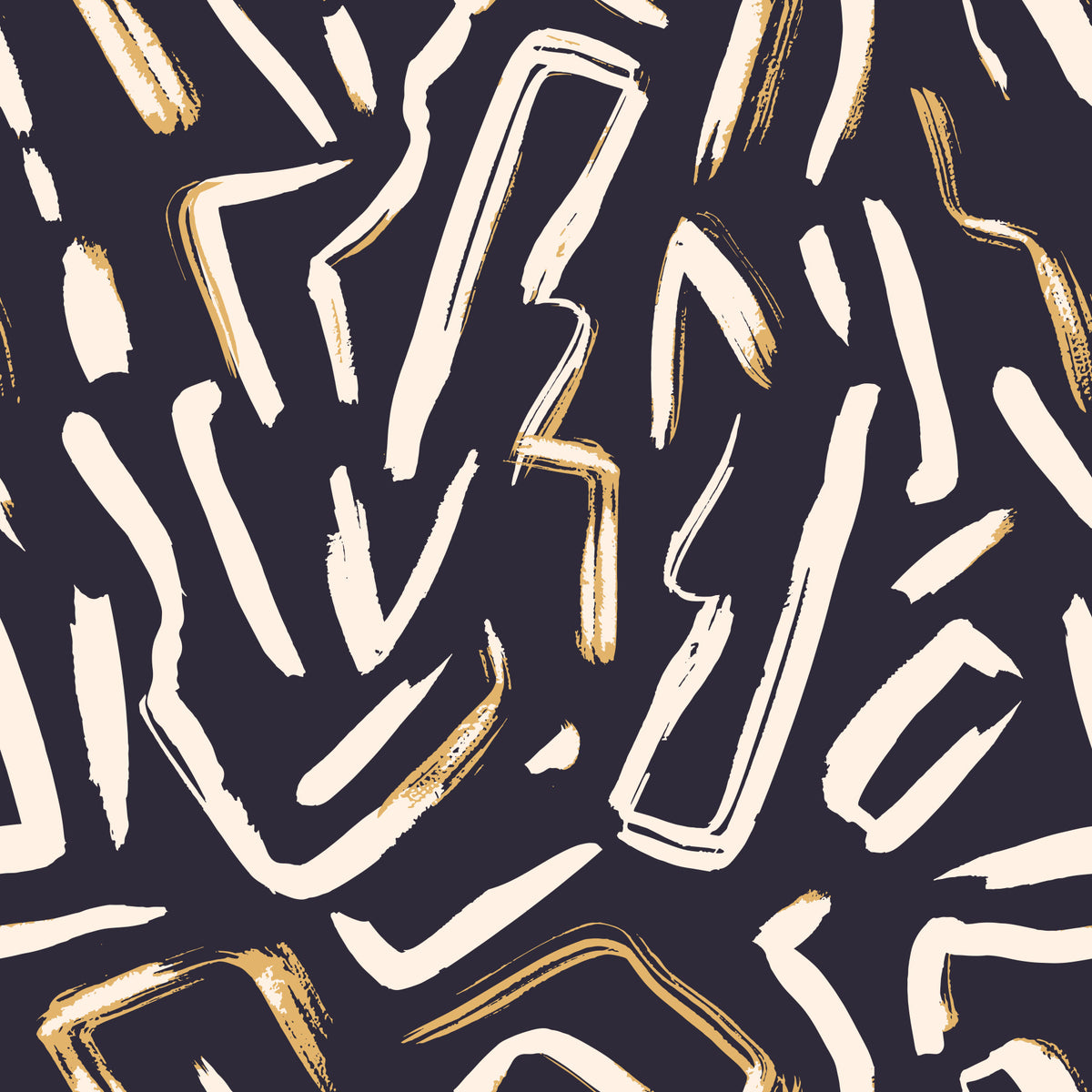 Modern Abstract Gesture Pattern Wallpaper⁠ in your room — zoomed
