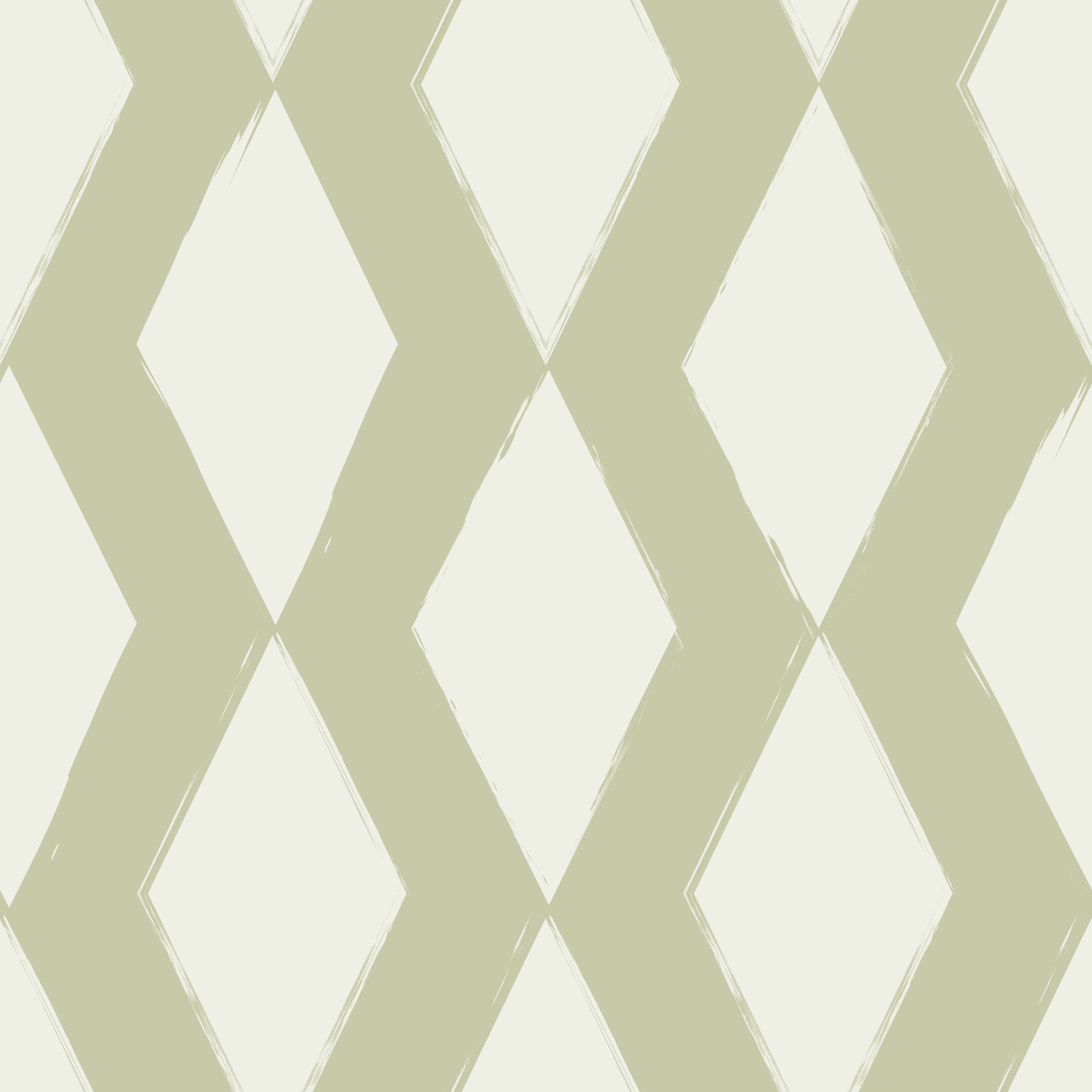 Sage Brushstroke Diamond Lattice Wallpaper⁠