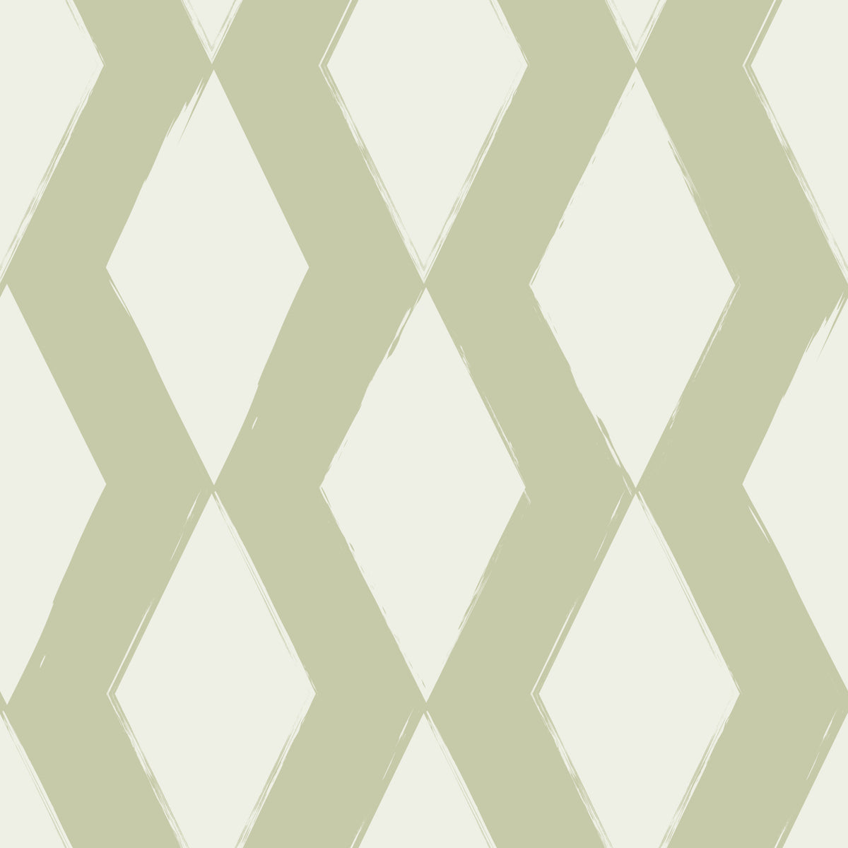 Sage Brushstroke Diamond Lattice Wallpaper⁠ in your room