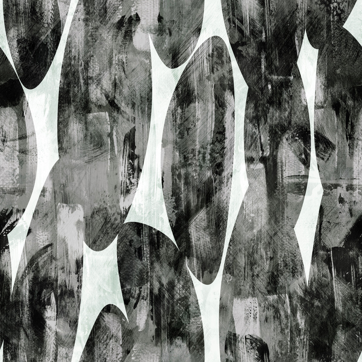 Abstract Monochrome Brushstroke Layers Wallpaper⁠ in your room — zoomed