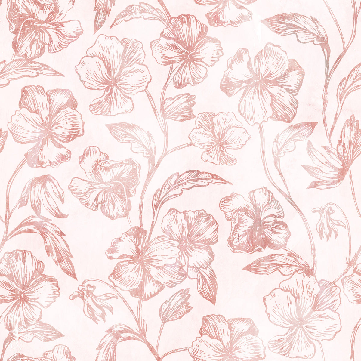 Blush Botanical Line Art Wallpaper⁠ in your room