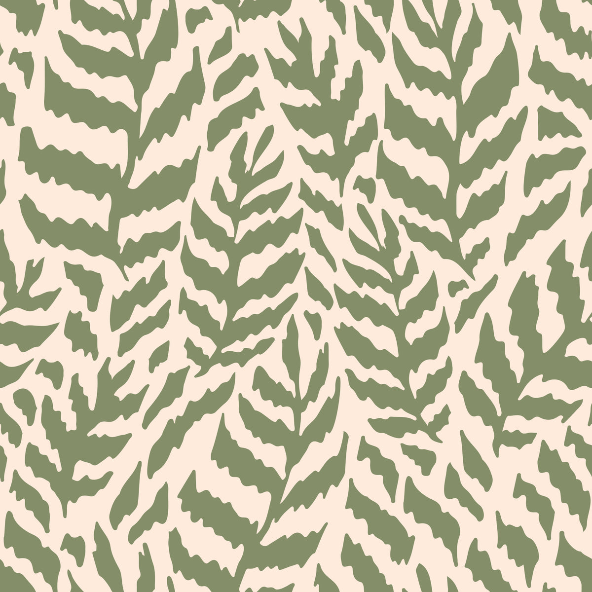 Sage Botanical Fern Trail Wallpaper⁠ in your room